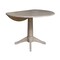 International Concepts Round 42 in Round Dual Drop Leaf Pedestal Table, 30.3 inH, Washed Gray Taupe, 42 W, 42 L, 30.3 in H K09-42DPT-27B - alternate 2